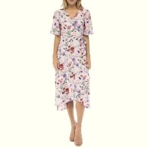 B Collection by Bobeau Floral True Wrap Dress.Cottagecore,Coastal Cowgirl,Floral